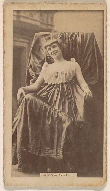 Kinney Brothers Tobacco Company, Anna Suits, from the Actresses series (N245) issued by Kinney Brothers to promote Sweet Caporal Cigarettes