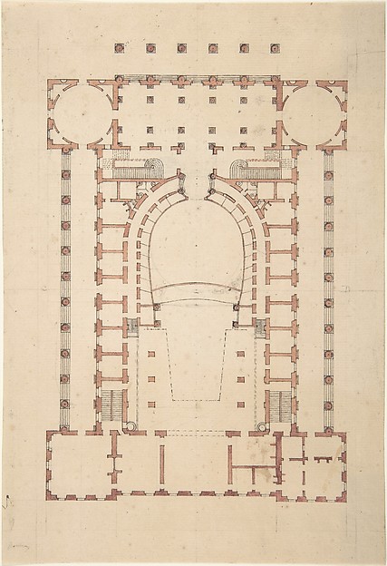 Anonymous, French, 18th century, Design for a Theatre