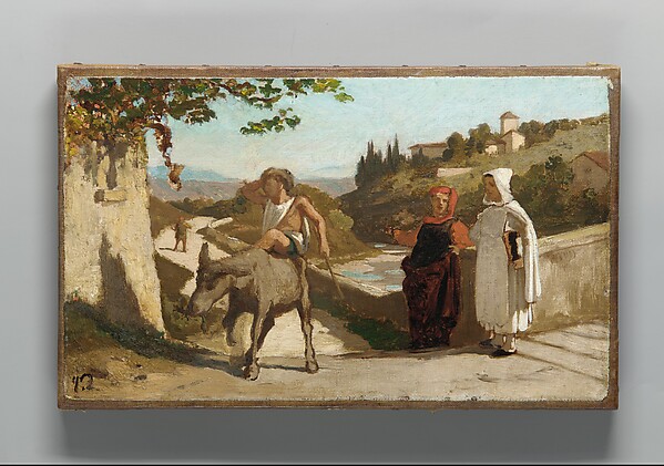 Elihu Vedder, The Fable of the Miller, His Son, and the Donkey No. 3