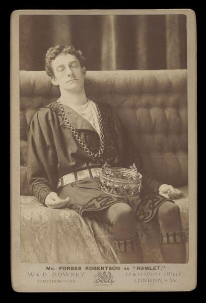 W. & D. Downey, Portrait of Sir Johnston Forbes-Robertson as Hamlet resting