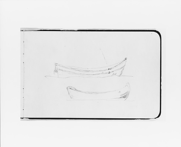 Albert Bierstadt, Two Rowboats (from Sketchbook)