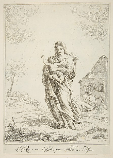Anonymous, French, 18th century, Rest on the flight into Egypt