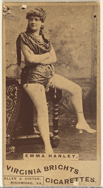 Allen & Ginter, Emma Hanley, from the Actors and Actresses series (N45, Type 1) for Virginia Brights Cigarettes