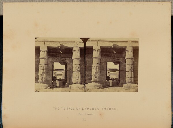 Francis Frith, The Temple of Errebek, Thebes. The Portico