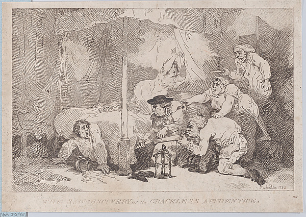 Thomas Rowlandson, The Sad Discovery of the Graceless Apprentice
