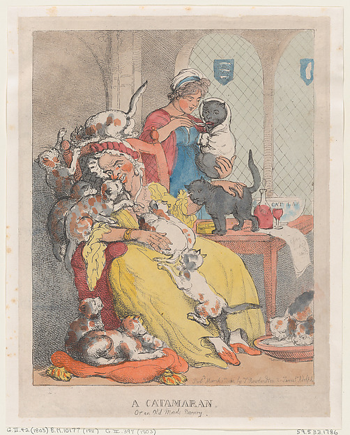 Thomas Rowlandson, A Catamaran, or an Old Maid's Nursery