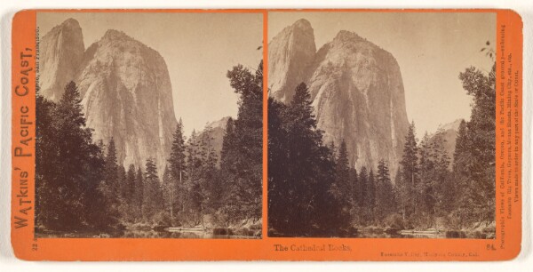 Carleton Watkins, The Cathedral Rocks, Yosemite Valley, Mariposa County, Cal.