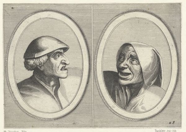 Doetechum, Johannes of Lucas van, (printmaker), Dief-achtighe Tijs and Nies Spoel-de-Nap
