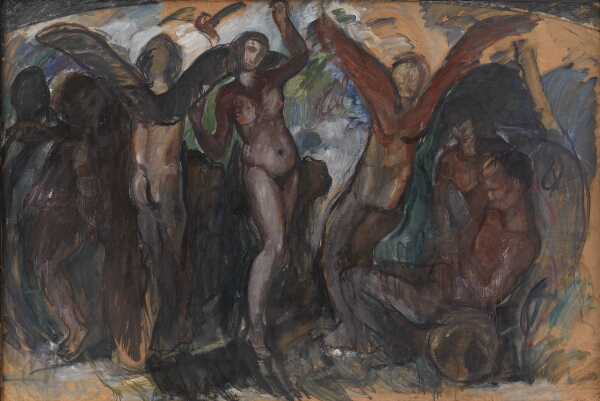 J.A. Jerichau (II), Figurkomposition med bakkanter