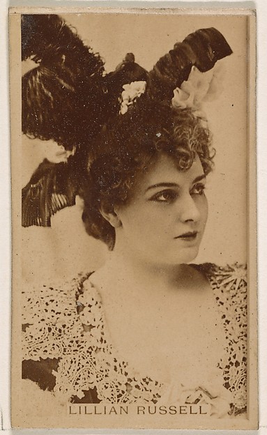 Kinney Brothers Tobacco Company, Lillian Russell, from the Actresses series (N245) issued by Kinney Brothers to promote Sweet Caporal Cigarettes