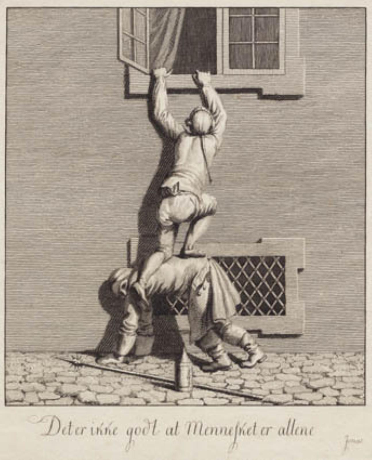 J.F. Clemens, Satirisk blad. "Det er ikke godt at Mennesket er allene"