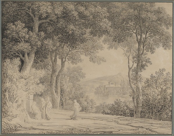 Pierre Henri de Valenciennes, Classical Landscape with Women at a Fountain