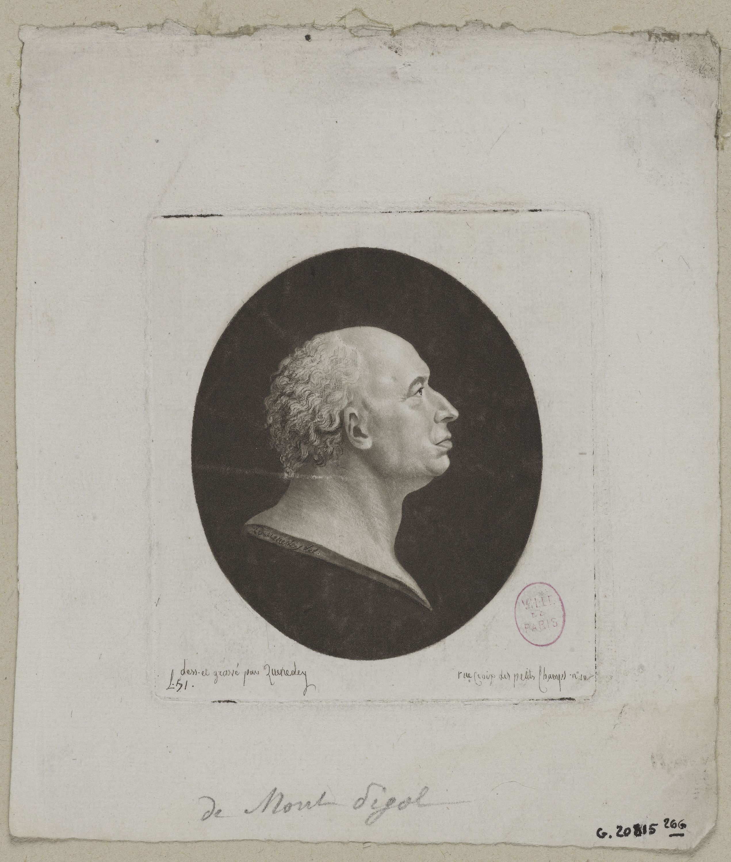 Edmé Quenedey, Portrait de Monsieur de Mont Pigal