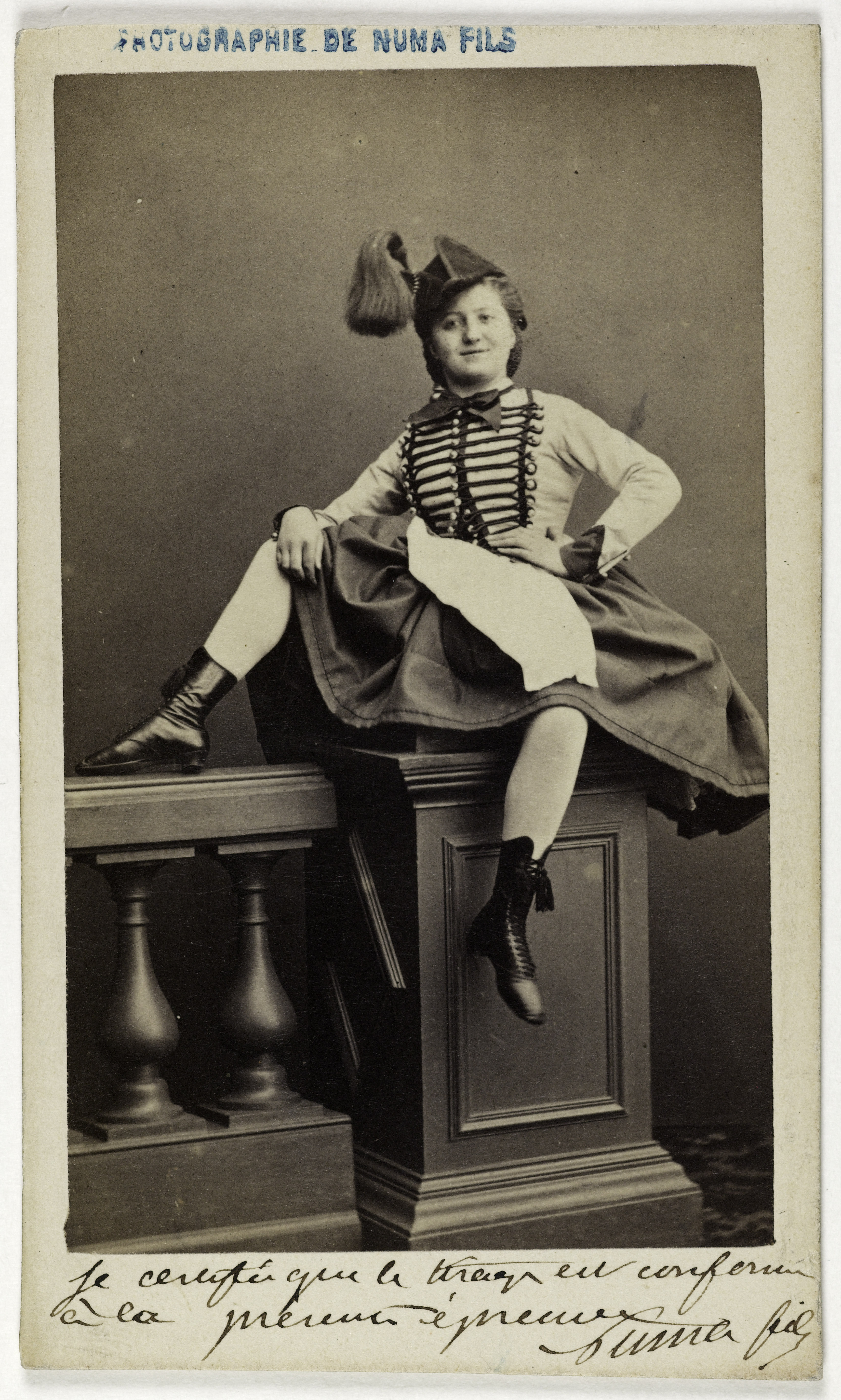 Numa Fils, Portrait de La Vergne Louise ou Léonide, (danseuse)