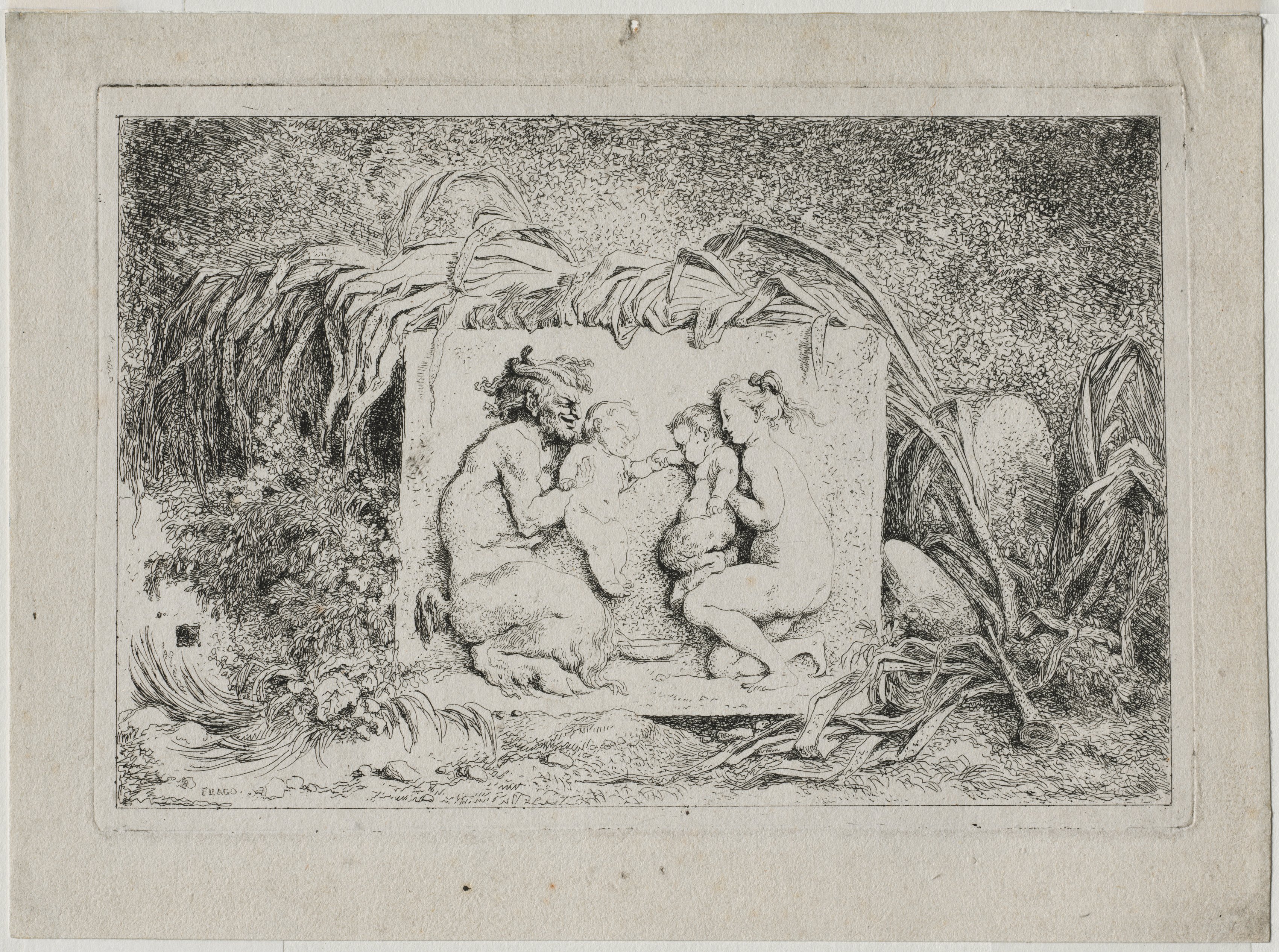 Jean-Honoré Fragonard, Bacchanales: The Satyr's Family