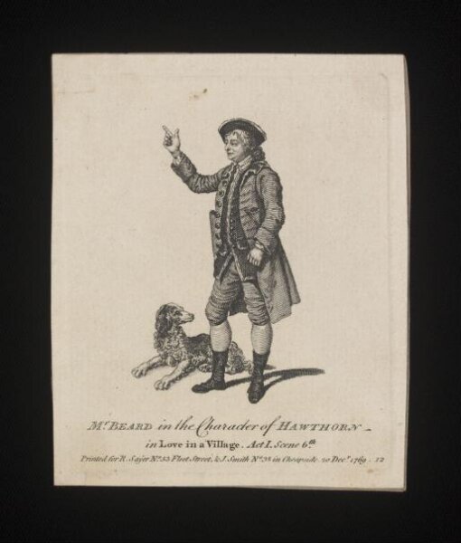 Unknown, Mr Beard in the character of Hawthorn in Love in a Village
