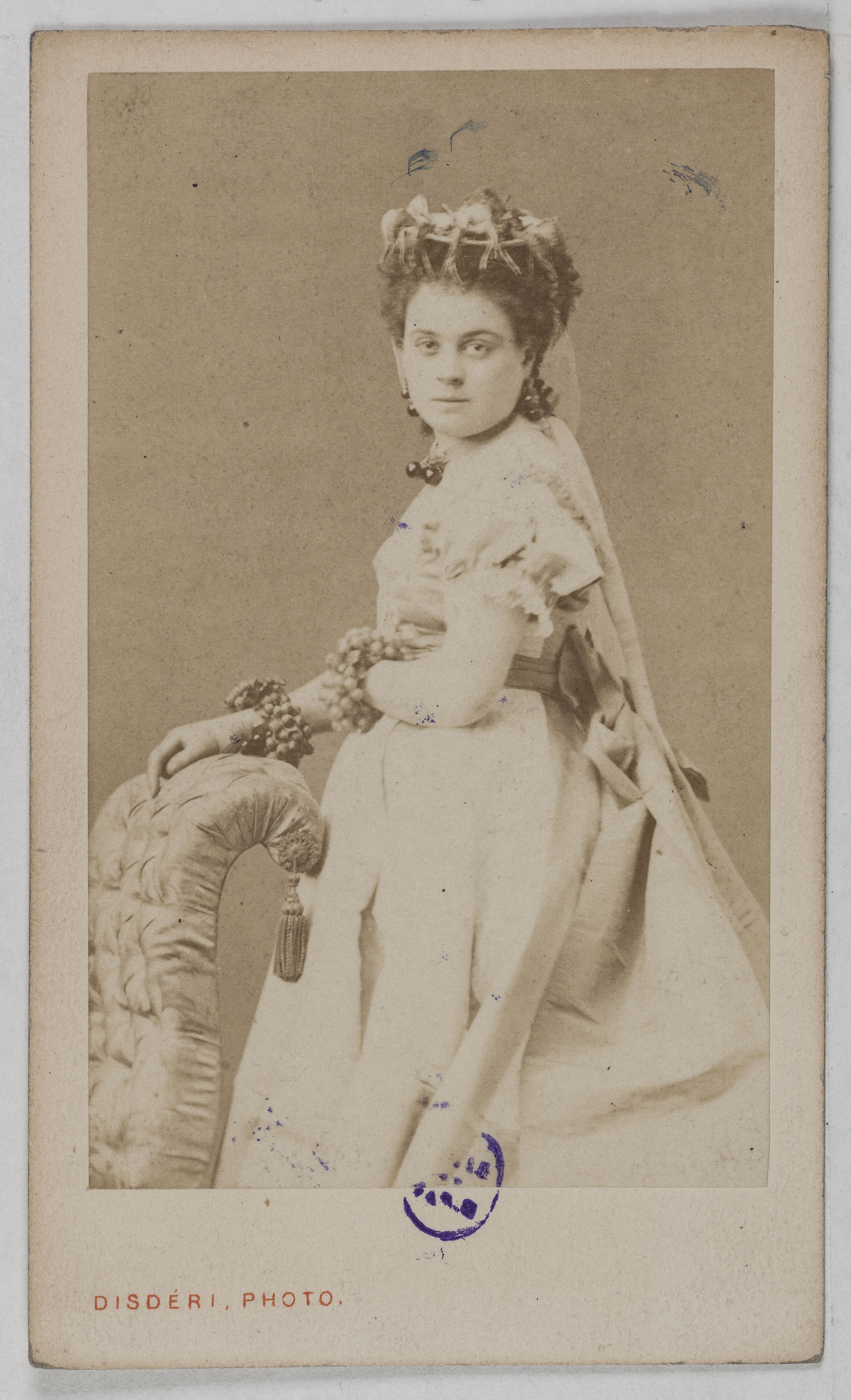 André-Adolphe-Eugène Disdéri, Portrait de Kid Pâquerette, (Marguerite Chevreau, dite, - 1872), actrice