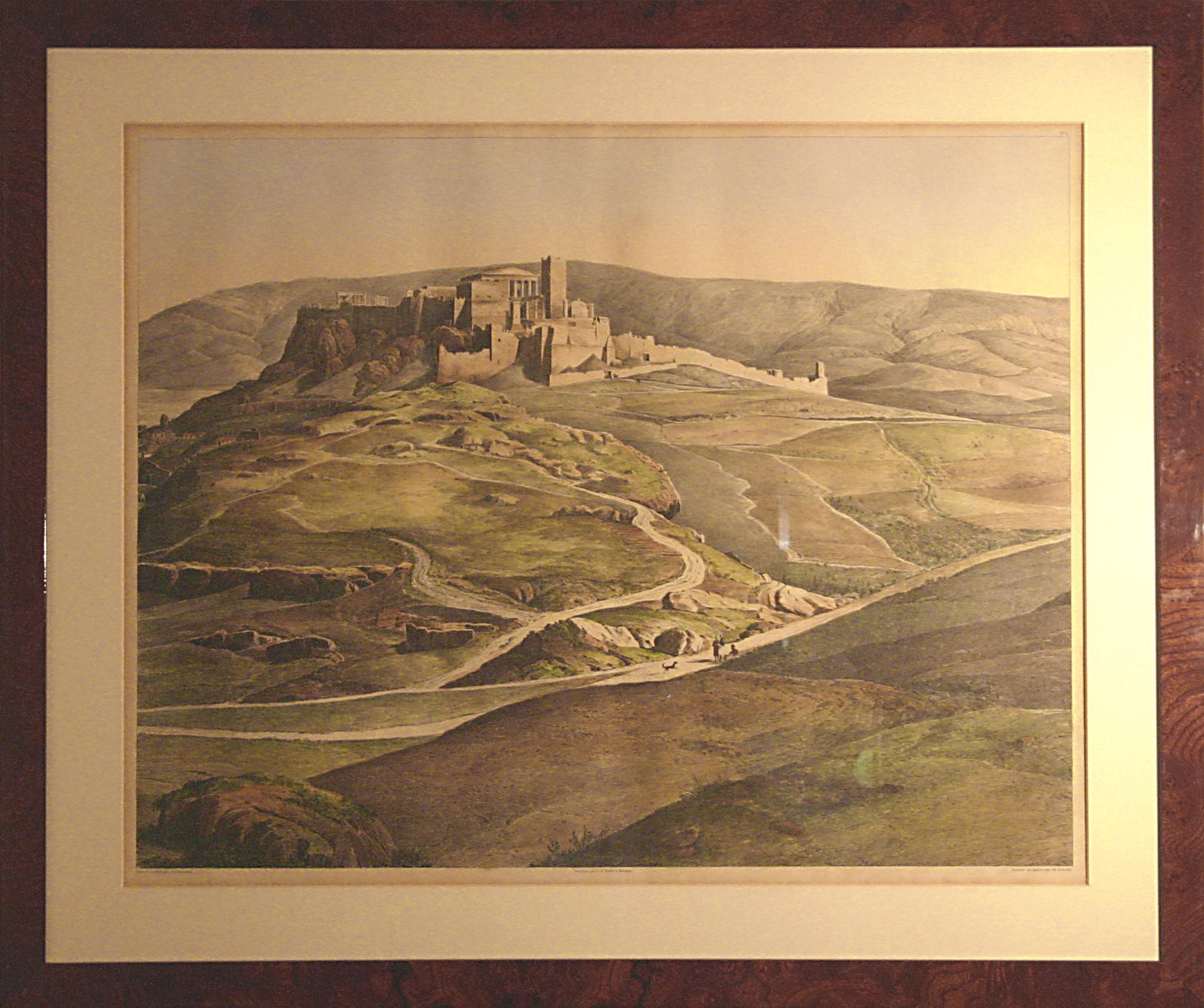 Stademann August Ferdinand, Ακρόπολη και Υμηττός (Panoramablatt Nro. 1: Akropolis und Hemmitus.