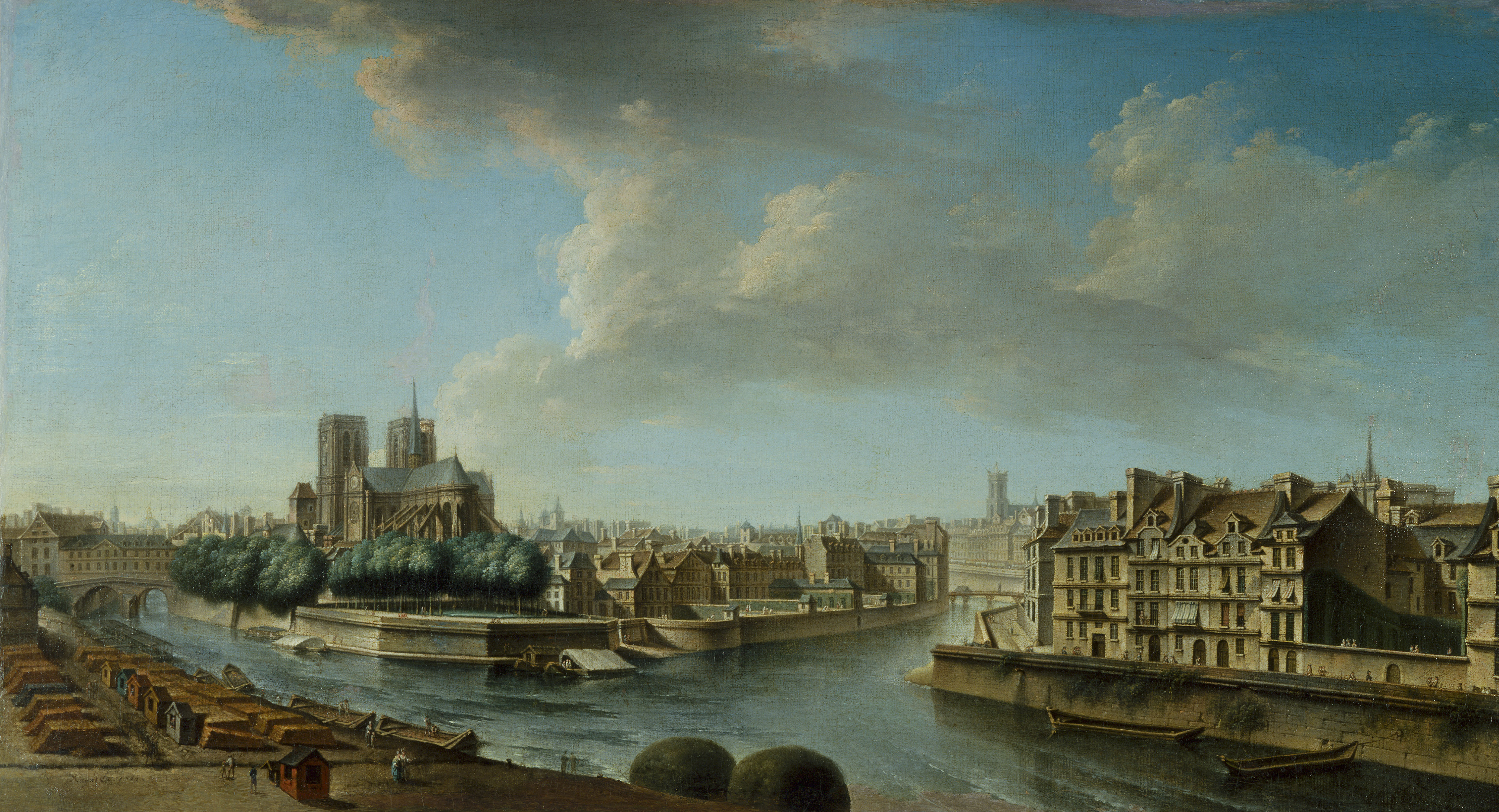 Nicolas Jean-Baptiste Raguenet, Le Chevet de Notre-Dame et la Pointe occidentale de l'Ile Saint-Louis