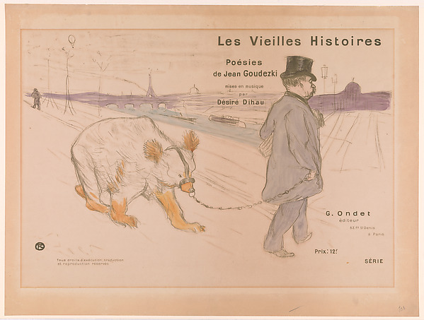 Henri de Toulouse-Lautrec, Cover Design for "Les Vieilles Histoires"