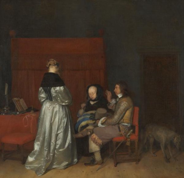 Gerard ter Borch (II), Galante conversatie, bekend als ‘De vaderlijke vermaning’