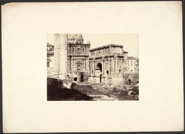 Giorgio Sommer, The Arch of Septimius and Temple of Vespasian, Rome
