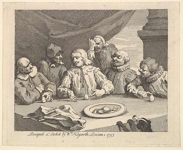 William Hogarth, Columbus Breaking the Egg