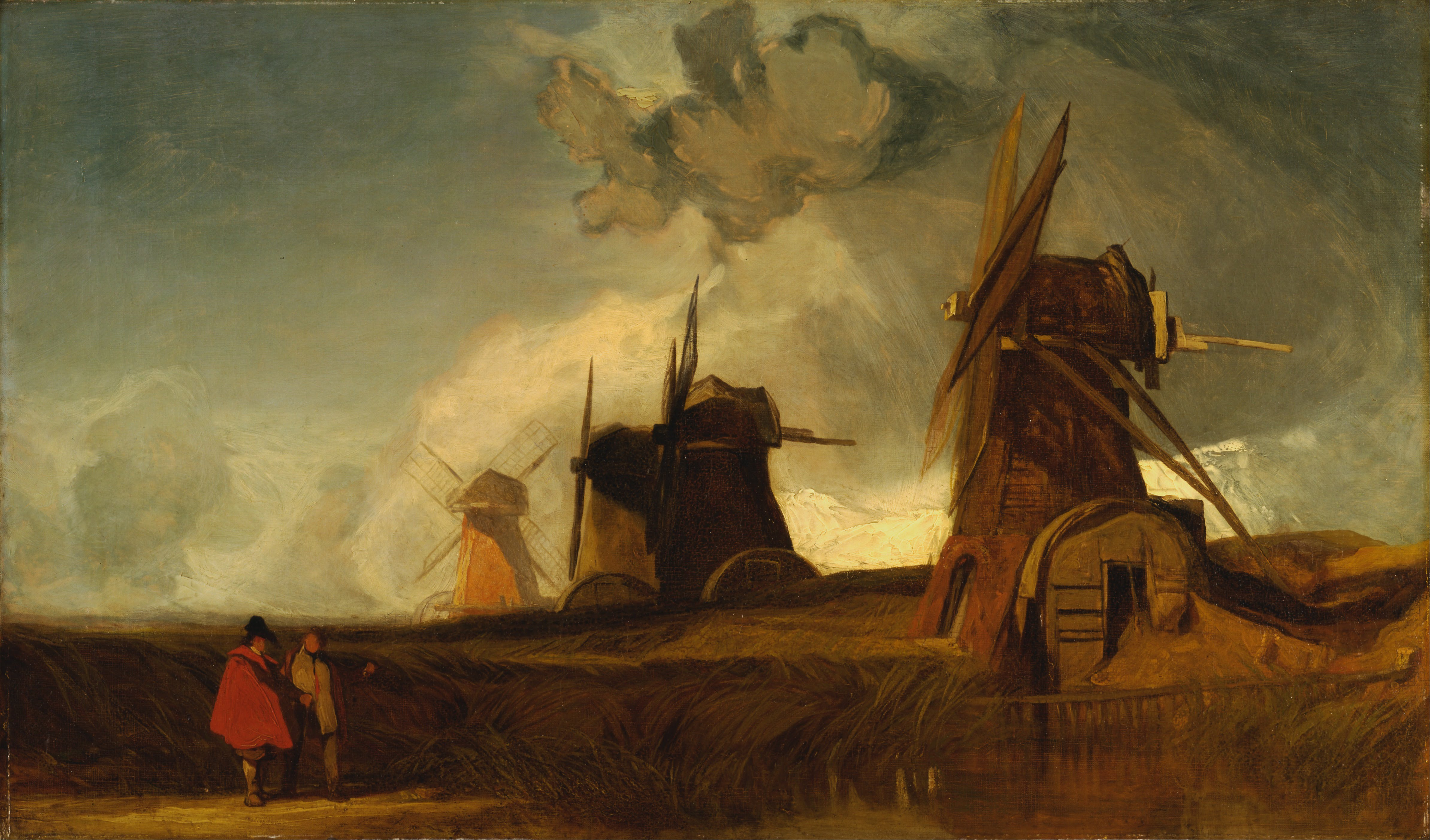 John Sell Cotman, Drainage Mills in the Fens, Croyland, Lincolnshire