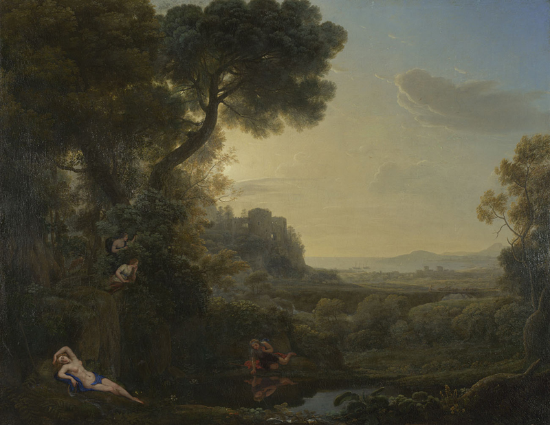 Claude Lorrain, Landscape with Narcissus and Echo