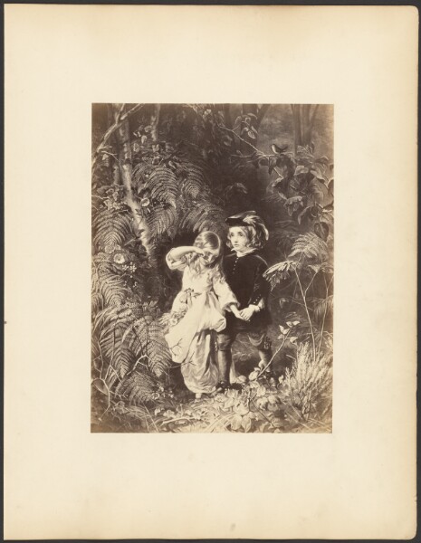 Unknown, [Painting of children in the forest]