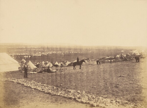 Roger Fenton, Plateau before Sebastopol, Turkish tents in the distance.