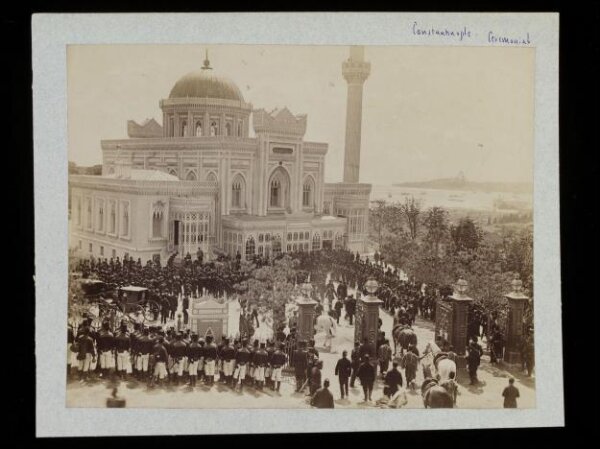Unknown, A ceremony outside the Yıldız Hamidiye Mosque, Istanbul, Turkey