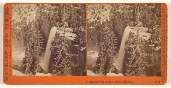 Carleton Watkins, Vernal Fall from the Top, 300 feet, Yosemite.