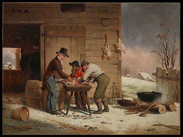 Francis William Edmonds, Preparing for Christmas (Plucking Turkeys)