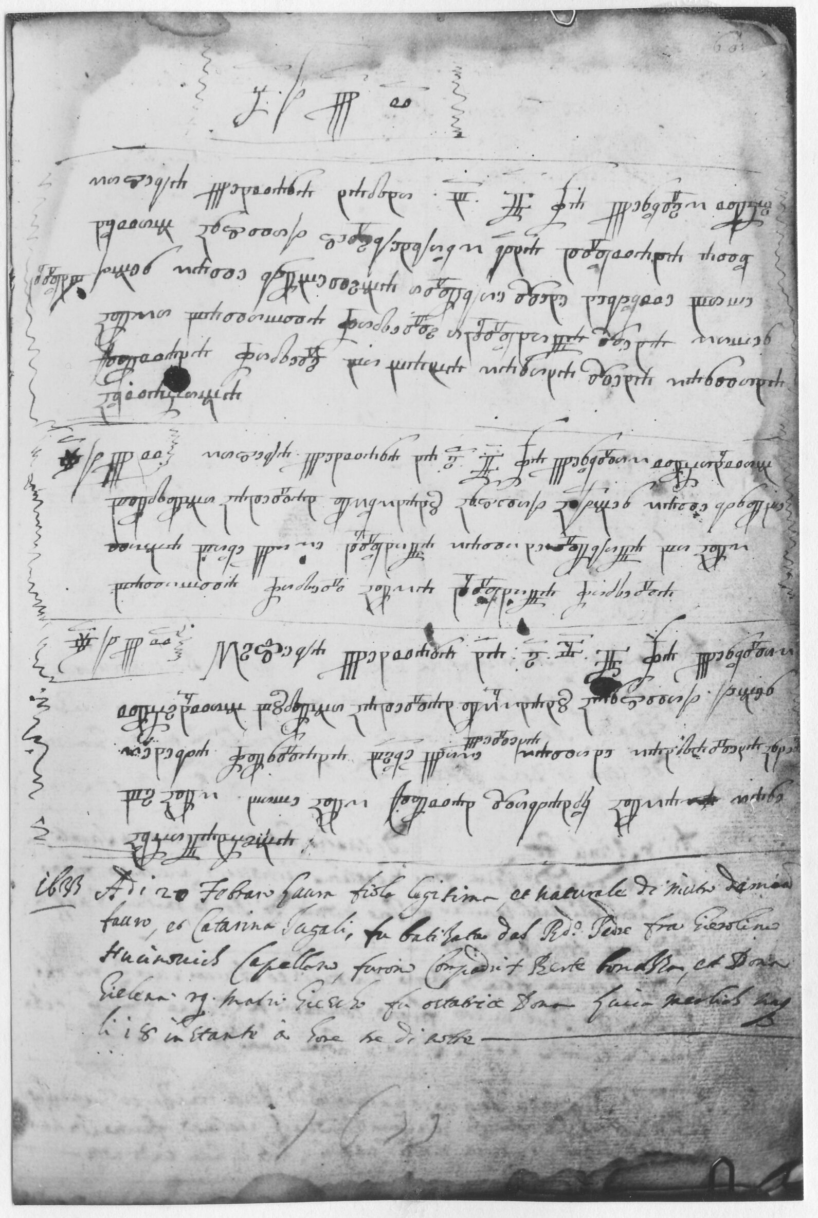Branko Fučić, Kaštel (Buje), glagoljska matica iz 1668. godine u Arhivu župnog dvora