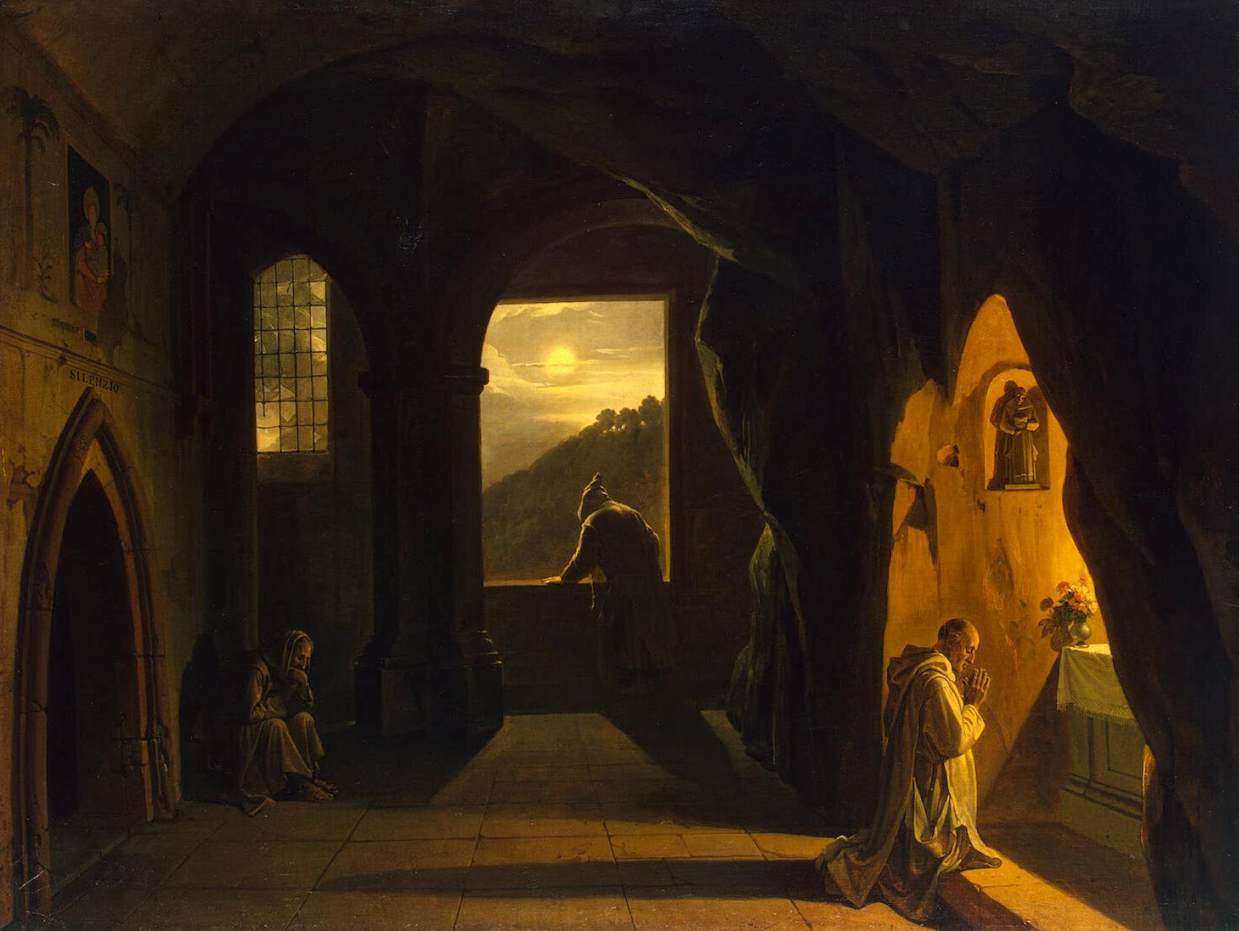 François Marius Granet, Monks in a Cave