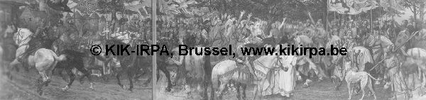 Albrecht De Vriendt, The Victorious Return of Bruges Citizens from the Battle of the Golden Spurs