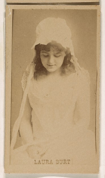 Kinney Brothers Tobacco Company, Laura Burt, from the Actresses series (N245) issued by Kinney Brothers to promote Sweet Caporal Cigarettes