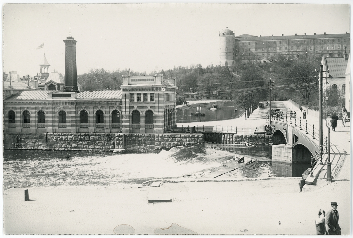Okänd,, Vy över stadsdelen Fjärdingen, Uppsala omkring år 1900