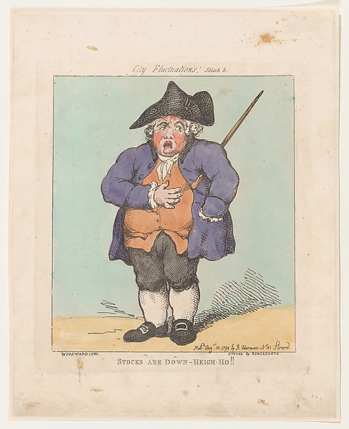 Thomas Rowlandson, Stocks Are Down- Heigh-Ho!!
