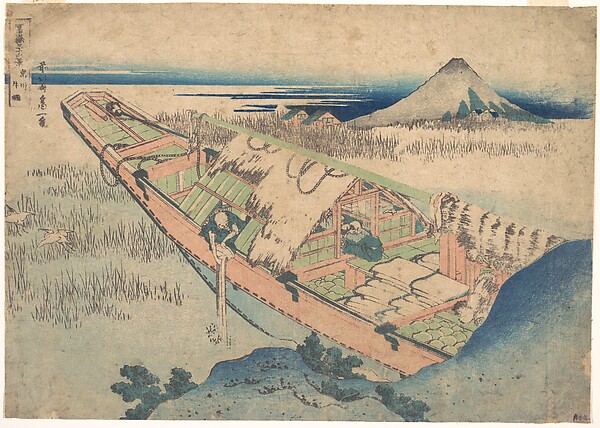 Katsushika Hokusai, Ushibori in Hitachi Province (Jōshū Ushibori), from the series Thirty-six Views of Mount Fuji (Fugaku sanjūrokkei)