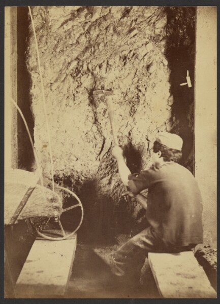 Timothy H. O'Sullivan, [Interior of Virginia City, Nevada Mine, 800 Feet Below]