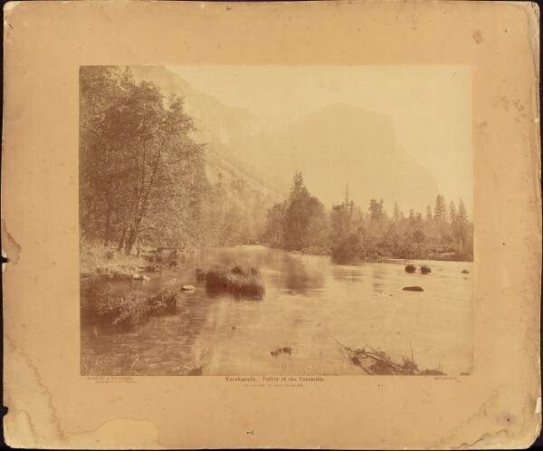 Eadweard J. Muybridge, Tutokanula. Valley of the Yosemite. (The Great Chief) "El Capitan." 3500 Feet High.