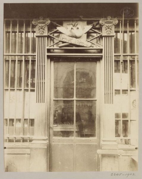 Atget, Jean-Eugène-Auguste, Shop sign, 8 Rue Clement, Paris, France