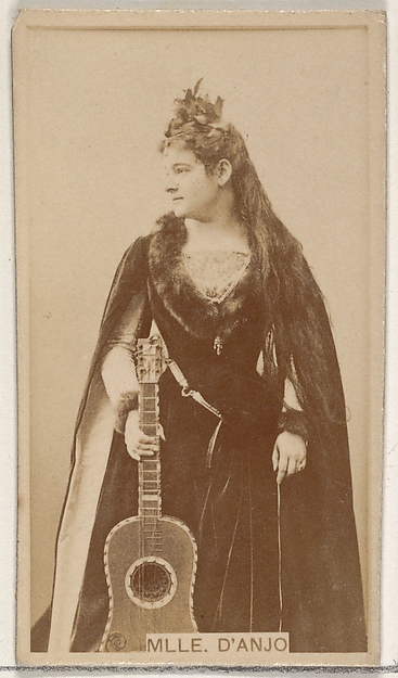 Allen & Ginter, Mlle. D' Anjo, from the Actors and Actresses series (N45, Type 8) for Virginia Brights Cigarettes