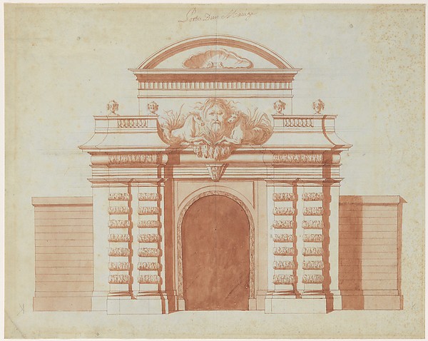 Anonymous, French, 18th century, Elevation of an Entrance to a Riding School