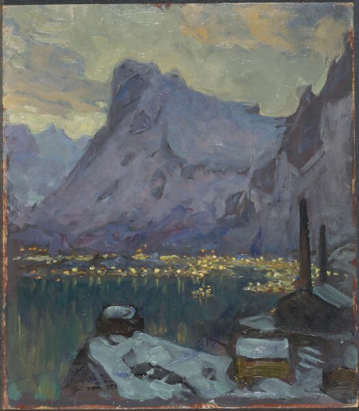 Anna Boberg, Svolvaers hamn under storfisket. Studie från Lofoten