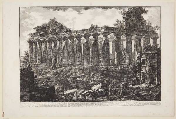 Giovanni Battista Piranesi, Et andet tempel i byen Paestum, et tempel, man mener har været tilegnet gudinden Juno [...]