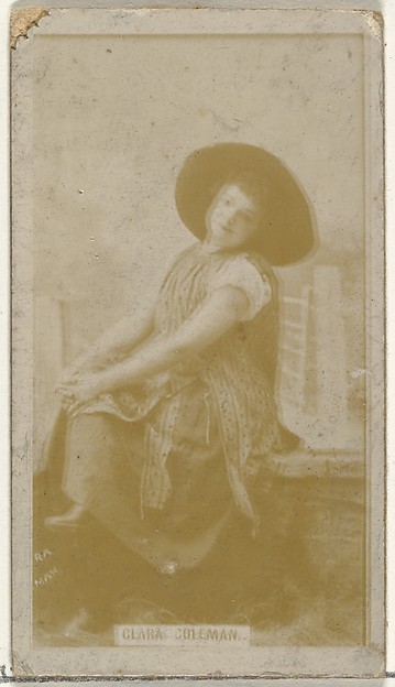 W. Duke, Sons & Co., Clara Coleman, from the Actors and Actresses series (N145-8) issued by Duke Sons & Co. to promote Duke Cigarettes