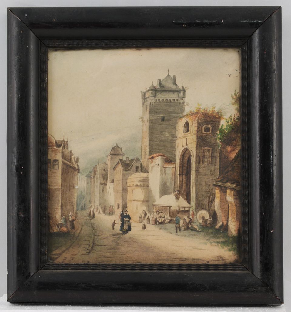 Unknown artist, Ansicht einer mittelrheinischen Stadt, frei erfunden